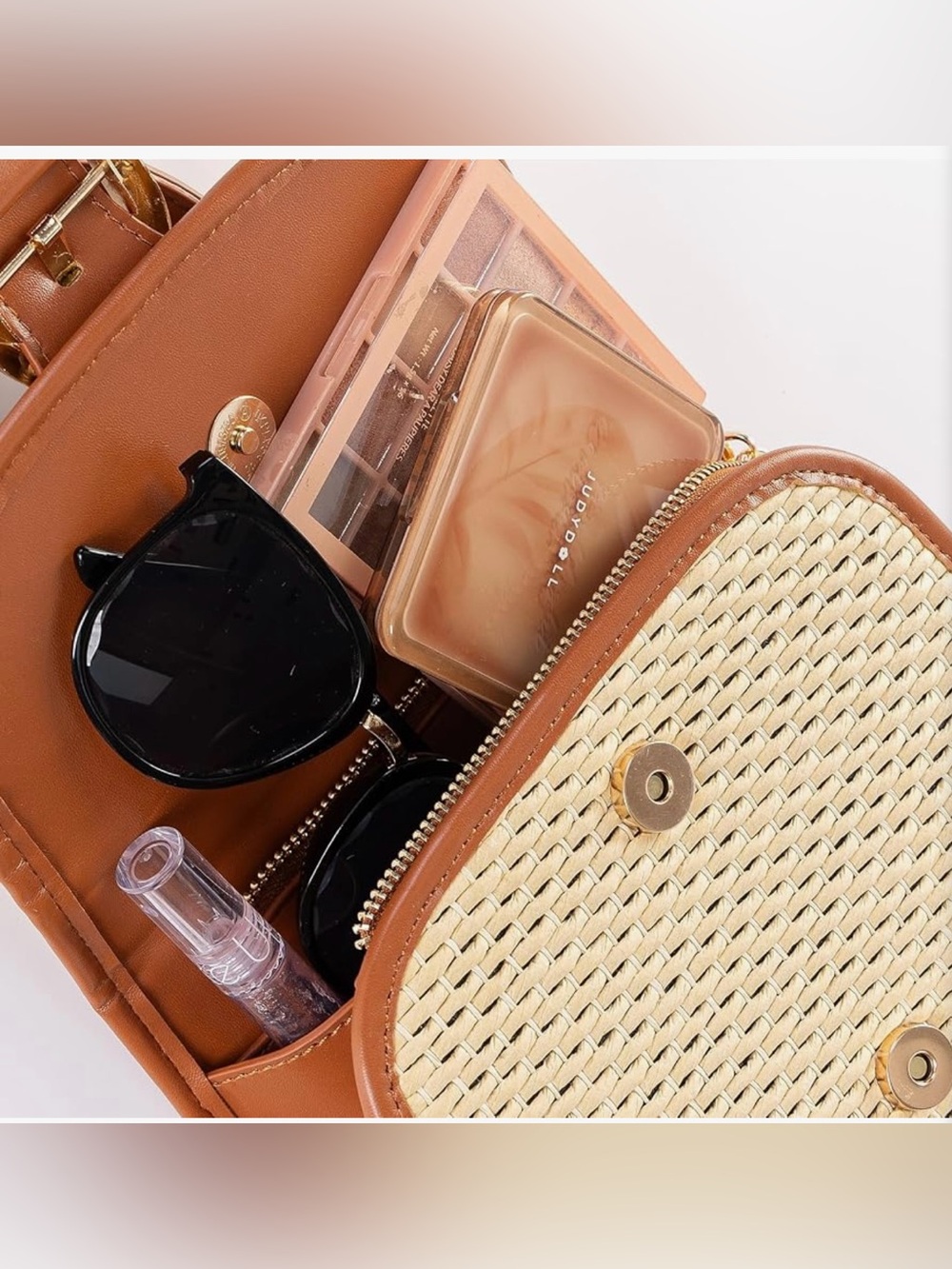 Retro Straw Woven Handbag Womens Small Cross Body Bag Shoulder Messenger Satchel - Picture 5 of 7